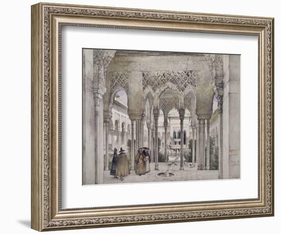 The Court of the Lions (Patio De Los Leones)-John Frederick Lewis-Framed Giclee Print