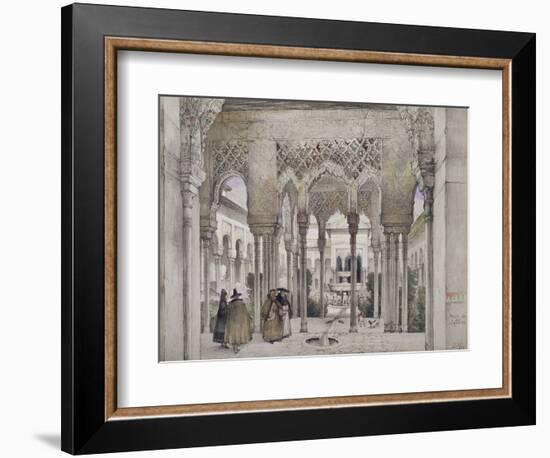 The Court of the Lions (Patio De Los Leones)-John Frederick Lewis-Framed Giclee Print