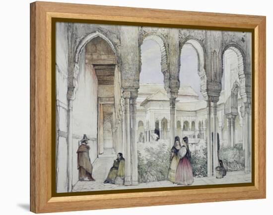 The Court of the Lions (Patio De Los Leones)-John Frederick Lewis-Framed Premier Image Canvas