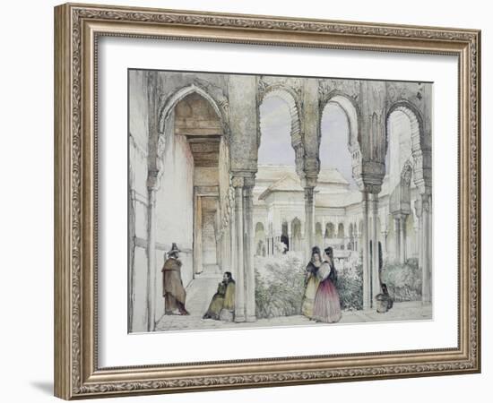 The Court of the Lions (Patio De Los Leones)-John Frederick Lewis-Framed Giclee Print