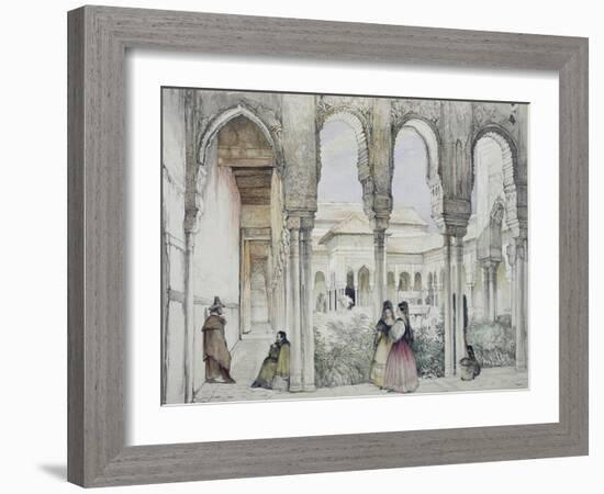 The Court of the Lions (Patio De Los Leones)-John Frederick Lewis-Framed Giclee Print