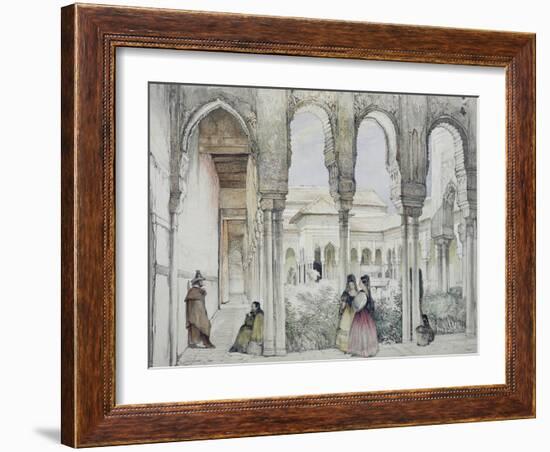 The Court of the Lions (Patio De Los Leones)-John Frederick Lewis-Framed Giclee Print