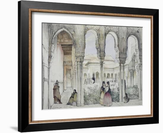 The Court of the Lions (Patio De Los Leones)-John Frederick Lewis-Framed Giclee Print