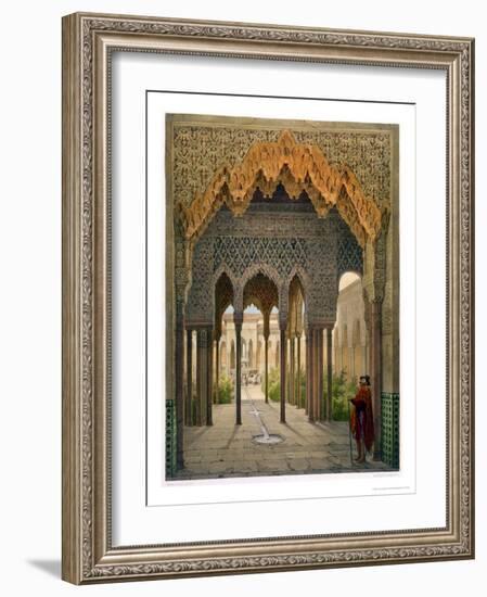 The Court of the Lions, the Alhambra, Granada, 1853-Leon Auguste Asselineau-Framed Giclee Print