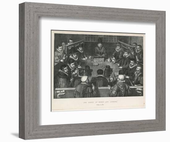 The Court of Wards and Liveries in the Time of Queen Elizabeth I-null-Framed Giclee Print