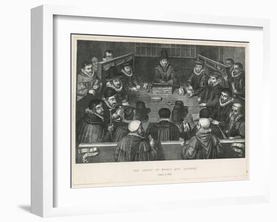 The Court of Wards and Liveries in the Time of Queen Elizabeth I-null-Framed Giclee Print
