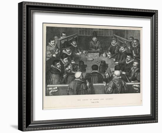 The Court of Wards and Liveries in the Time of Queen Elizabeth I-null-Framed Giclee Print