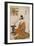 The Courtesan Karakoto of the Chojiya Seated by an Arrangement of Plum Flowers-Kitagawa Utamaro-Framed Giclee Print