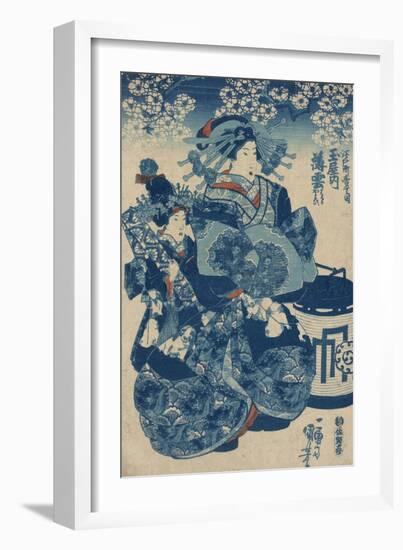 The Courtesan Usugumo of Tama-Ya-Utagawa Kuniyoishi-Framed Art Print