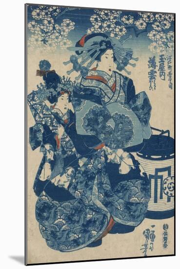 The Courtesan Usugumo of Tama-Ya-Utagawa Kuniyoishi-Mounted Art Print