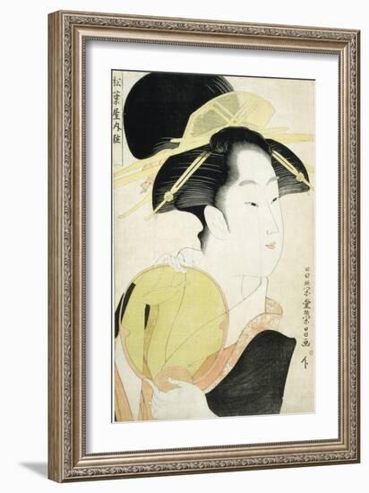 The Courtesan Yosooi of the Matsuba-Ya House-Chokosai Eisho-Framed Giclee Print