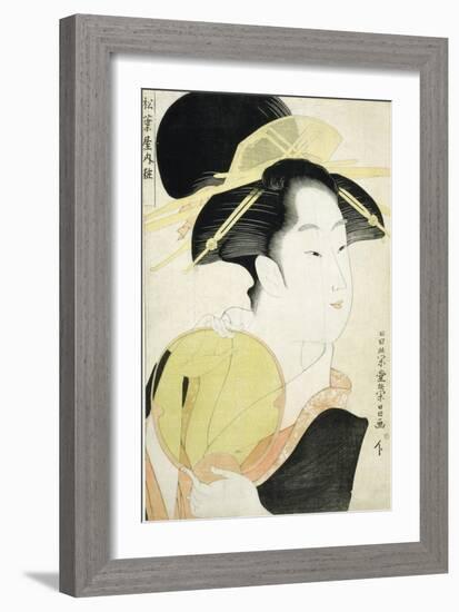 The Courtesan Yosooi of the Matsuba-Ya House-Chokosai Eisho-Framed Giclee Print