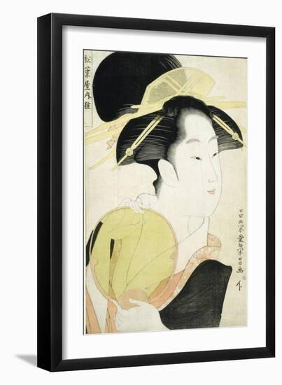 The Courtesan Yosooi of the Matsuba-Ya House-Chokosai Eisho-Framed Giclee Print