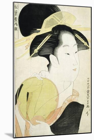 The Courtesan Yosooi of the Matsuba-Ya House-Chokosai Eisho-Mounted Giclee Print