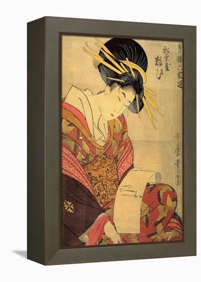 The Courtesan Yosooi of the Matsubaya House, C1800-Kitagawa Utamaro-Framed Premier Image Canvas