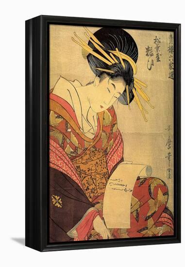 The Courtesan Yosooi of the Matsubaya House, C1800-Kitagawa Utamaro-Framed Premier Image Canvas