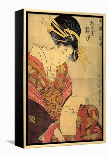 The Courtesan Yosooi of the Matsubaya House, C1800-Kitagawa Utamaro-Framed Premier Image Canvas