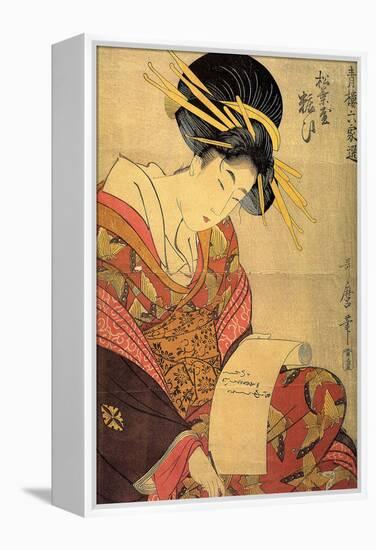 The Courtesan Yosooi of the Matsubaya House, C1800-Kitagawa Utamaro-Framed Premier Image Canvas