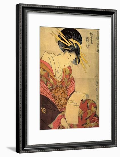 The Courtesan Yosooi of the Matsubaya House, C1800-Kitagawa Utamaro-Framed Giclee Print