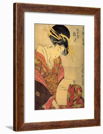 The Courtesan Yosooi of the Matsubaya House, C1800-Kitagawa Utamaro-Framed Giclee Print