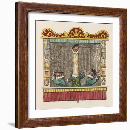 The Courtier with the Long Neck-George Cruikshank-Framed Art Print