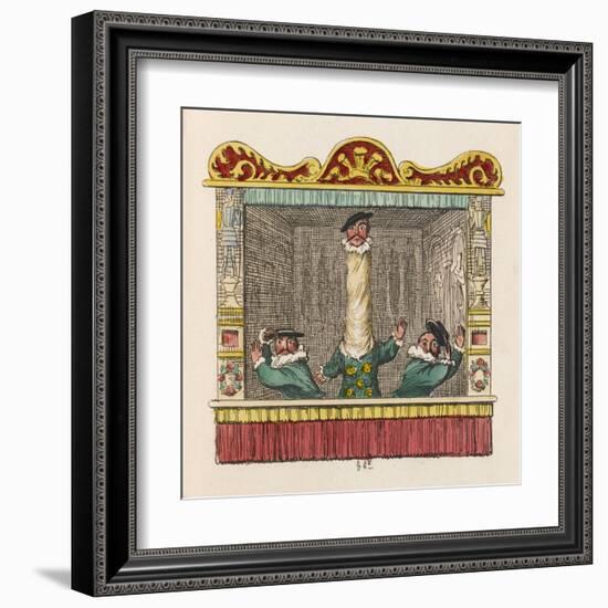 The Courtier with the Long Neck-George Cruikshank-Framed Art Print