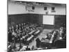The Courtroom Crowded with Lawyers and Defendents During the Nuremberg Trial-Ed Clark-Mounted Photographic Print