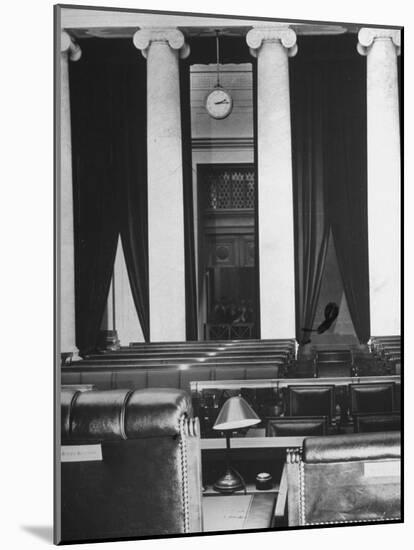 The Courtroom of the Supreme Court Seen from Behind of the Nine Justices-Margaret Bourke-White-Mounted Photographic Print
