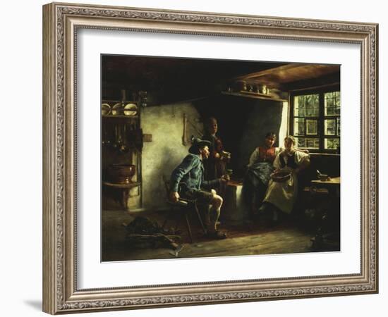 The Courtship, 1880-Emil Karl Rau-Framed Premium Giclee Print