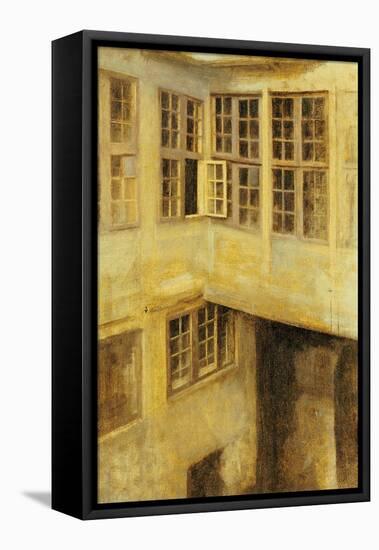 The Courtyard at 30 Strandgade-Vilhelm Hammershoi-Framed Premier Image Canvas