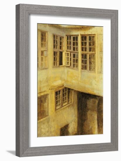 The Courtyard at 30 Strandgade-Vilhelm Hammershoi-Framed Giclee Print