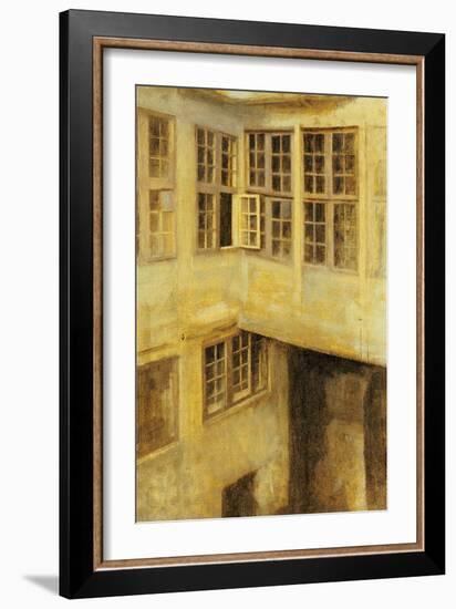 The Courtyard at 30 Strandgade-Vilhelm Hammershoi-Framed Giclee Print