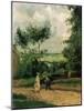 The Courtyard at Louveciennes-Camille Pissarro-Mounted Giclee Print
