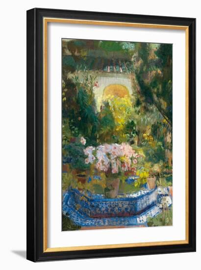 The Courtyard of the Sorolla House, 1917-Joaquín Sorolla y Bastida-Framed Giclee Print