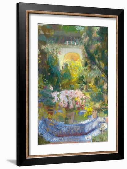 The Courtyard of the Sorolla House-Joaquín Sorolla y Bastida-Framed Giclee Print