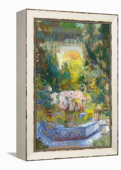 The Courtyard of the Sorolla House-Joaquín Sorolla y Bastida-Framed Premier Image Canvas