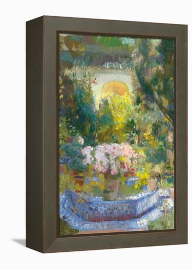 The Courtyard of the Sorolla House-Joaquín Sorolla y Bastida-Framed Premier Image Canvas