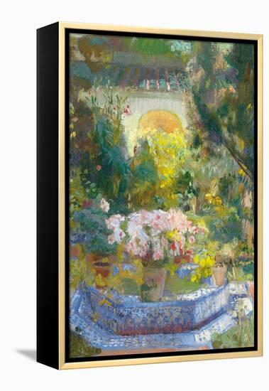 The Courtyard of the Sorolla House-Joaquín Sorolla y Bastida-Framed Premier Image Canvas