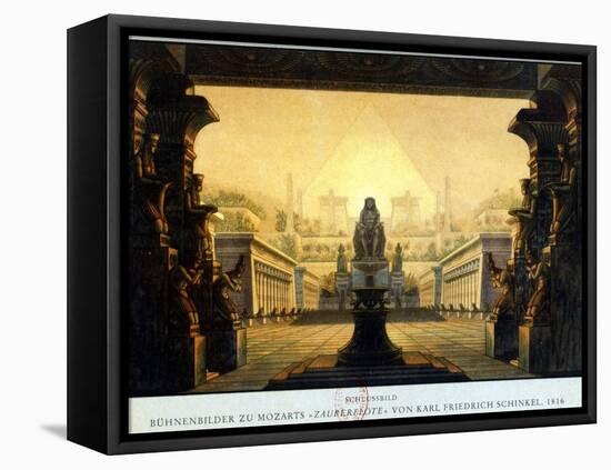 The Courtyard of the Temple of Isis and Osiris Where Sarastro Was High Priest, C1816-Karl Friedrich Schinkel-Framed Premier Image Canvas