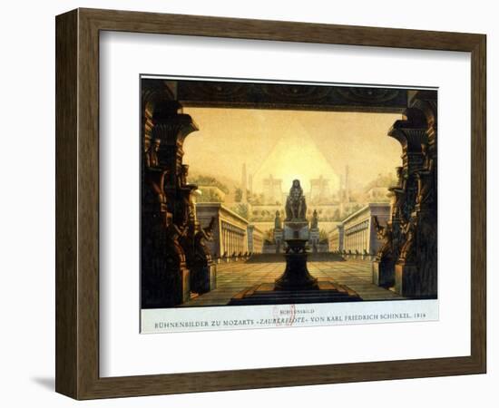 The Courtyard of the Temple of Isis and Osiris Where Sarastro Was High Priest, C1816-Karl Friedrich Schinkel-Framed Giclee Print