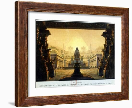 The Courtyard of the Temple of Isis and Osiris Where Sarastro Was High Priest, C1816-Karl Friedrich Schinkel-Framed Giclee Print