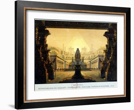 The Courtyard of the Temple of Isis and Osiris Where Sarastro Was High Priest, C1816-Karl Friedrich Schinkel-Framed Giclee Print