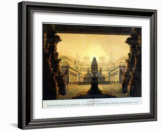 The Courtyard of the Temple of Isis and Osiris Where Sarastro Was High Priest, C1816-Karl Friedrich Schinkel-Framed Giclee Print
