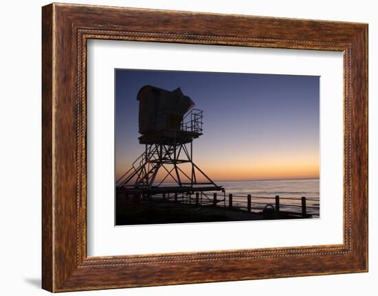 The Cove with lifeguard stand, La Jolla, San Diego, California, USA-Bill Bachmann-Framed Photographic Print