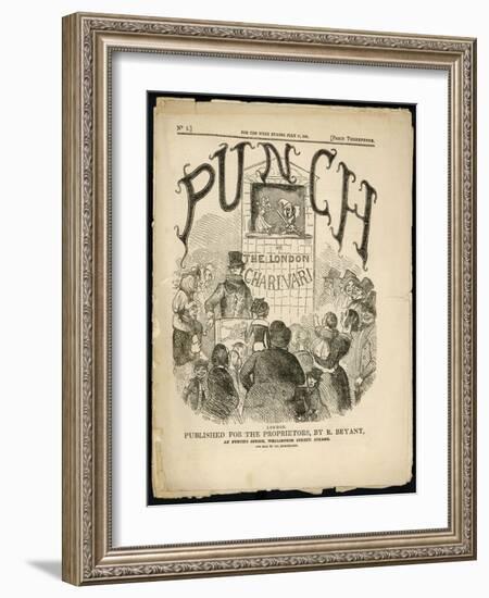 The Cover of the First Issue of Punch or the London Charivari-null-Framed Art Print