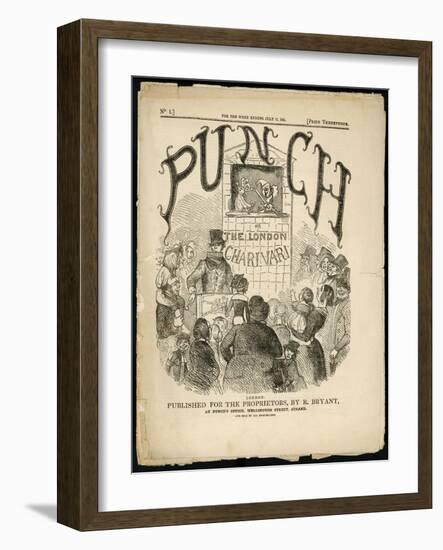 The Cover of the First Issue of Punch or the London Charivari-null-Framed Art Print