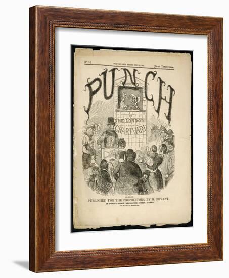 The Cover of the First Issue of Punch or the London Charivari-null-Framed Art Print