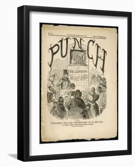 The Cover of the First Issue of Punch or the London Charivari-null-Framed Art Print