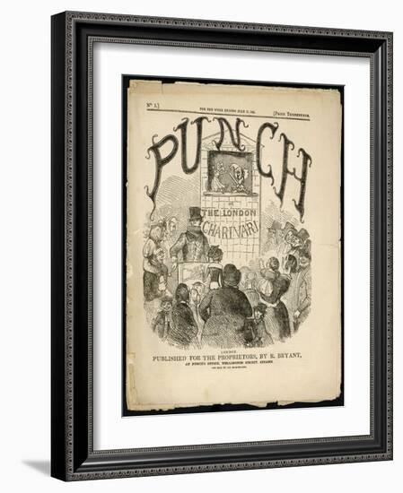 The Cover of the First Issue of Punch or the London Charivari-null-Framed Art Print