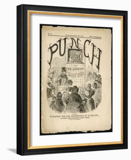 The Cover of the First Issue of Punch or the London Charivari-null-Framed Art Print